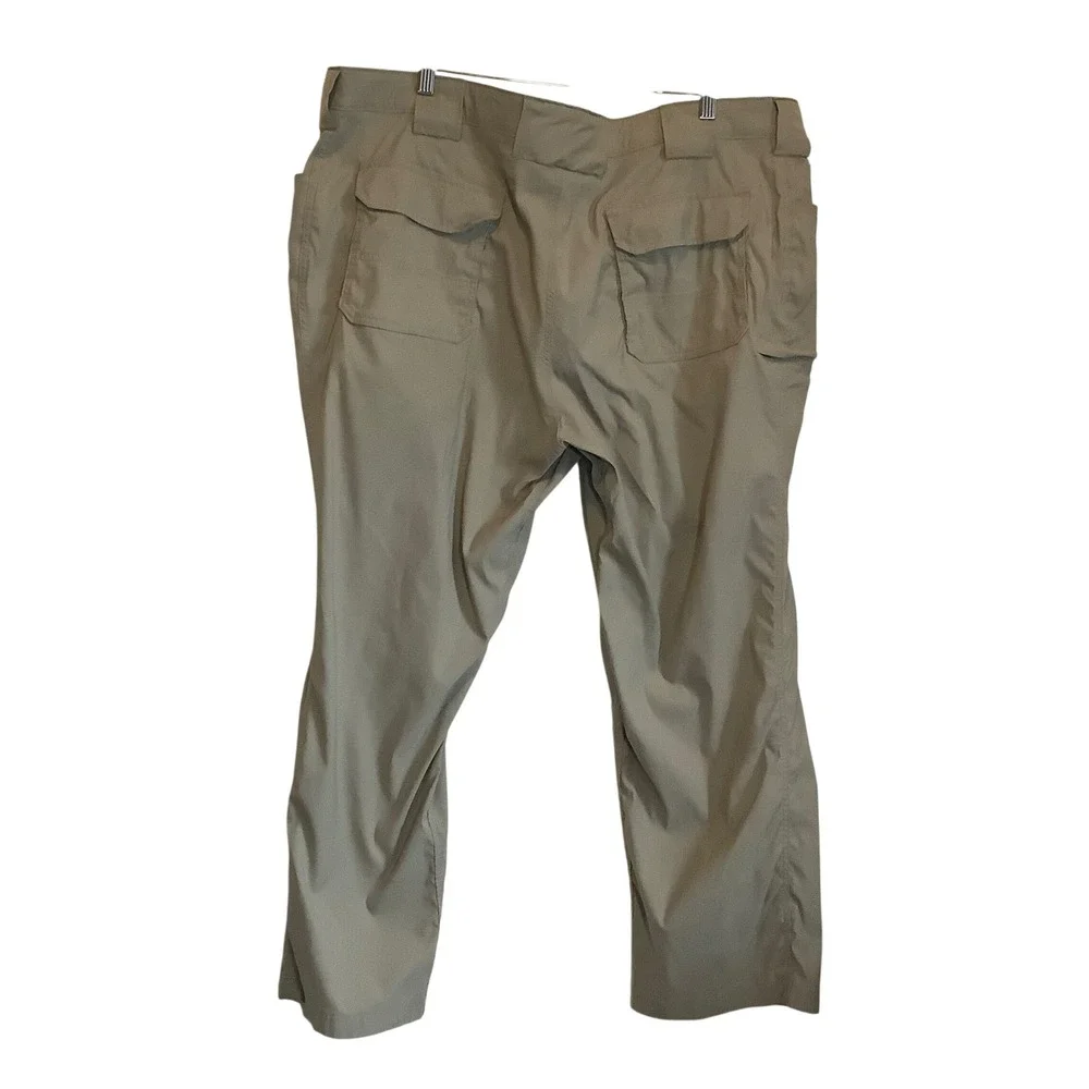 Duluth Trading Co Dry On The Fly Relaxed Fit Cargo Pants Mens 46x30 Khaki Tan